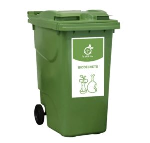 Bac roulette 340L biodéchets